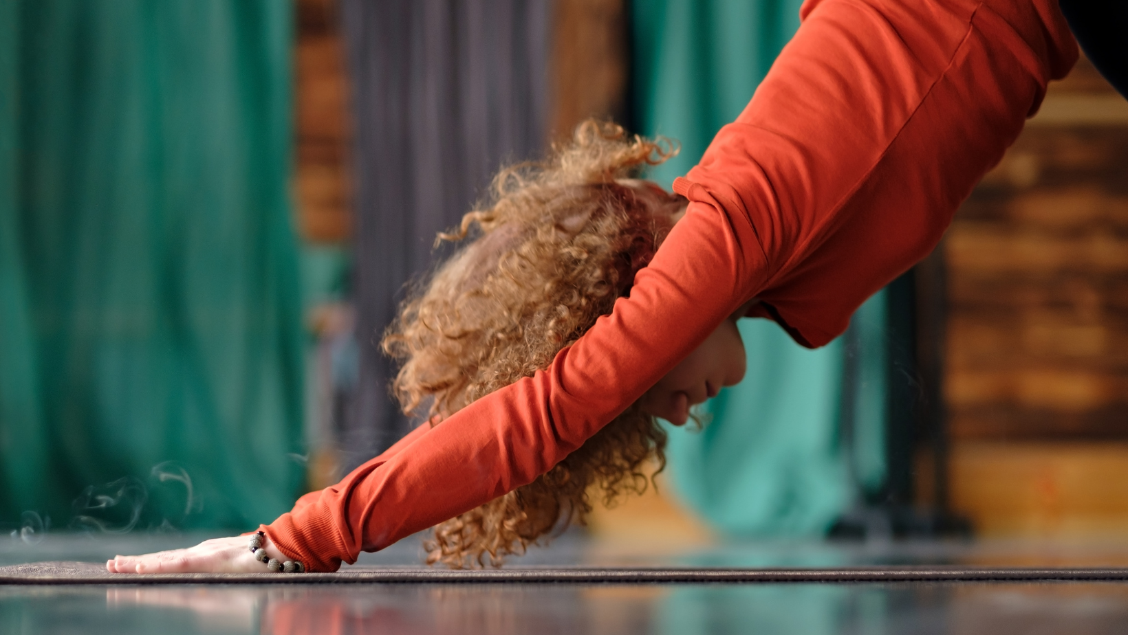Photo of a person doing a stretch.